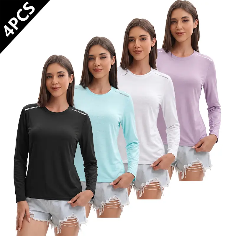 Life keeps moving — women’s ultra-soft long-sleeve thermal top, available in packs of 1–4 pieces; suitable for autumn and winter; a layering essential for cold weather; casual slim fit T-shirt with seamless design, durable construction, comfortable materi