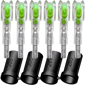 6-Pcs Lighted Nocks for Bolts with Bushings Automatically Light Up Compatible with (.285, .297, .300, .305)
