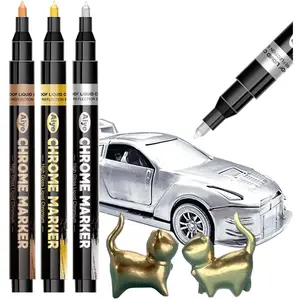 3 count Metallic Marker,Liquid Chrome Pens Marker Oil-based,0.7mm  Pen for Any Surfac,  Copper