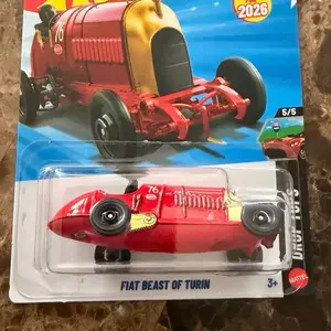 Mattel Fiat Beast of Turin 2026 Drop Tors 5/5 Red & Yellow Car Model 3+ Years Old