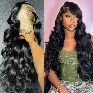 Body Wave 13x6 13x4 HD Lace Front Human Hair Wigs 180% density Pre plucked Lace Frontal Human Hair Wigs For Women With Baby Hair