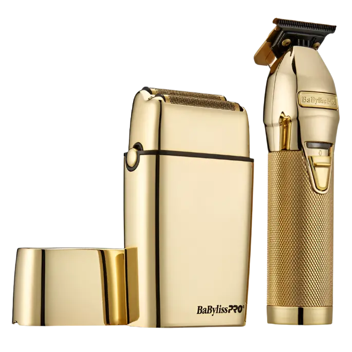 BaBylissPRO LimitedFX Trimmer + Double Foil Shaver Combo - Gold