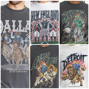 Skeleton Football T-shirt - DEAD THREADS ORIGINAL - Relaxed, Regular Unisex Fit for Gamedays