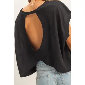 OPEN BACK BOXY TEE
