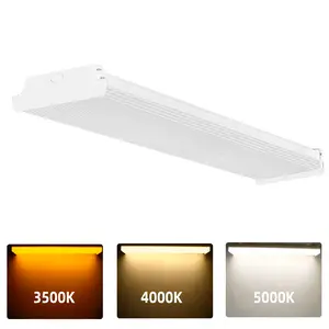 2Pack 4FT LED Wraparound Light Fixture 40W 5200LM 3CCT 3500K 4000K5000K Bright White Linkable Utility Light ETL DLC Rated Shop Light for Workshop