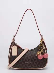 Classic Print Shoulder Bag, Women's Fashion Crossbody Bag, Elegant Commuter Bag, Lightweight Large Capacity, High-Quality Leather, Simple and Versatile, Daily Commuting Purse