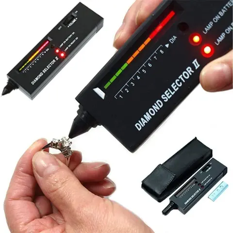 Diamond Tester, High Precision Jewelry Diamond Tester Professional Diamond Tester Pen Jeweler Tool (without batteries), suitable for novices and experts (Black Diamond Tester), suitable for beginners