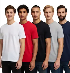 5 Pack Black Horse Club Men's Crew Neck Cotton T-Shirt Logo Flag Short Sleeve S-XXL