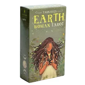 English Ellis Earth Women Tarot Cards Deck, 78 Cards with Mystical Artwork, Moon & Star Designs, Enchanting Designs, Durable Paper, Ideal for Spiritual Guidance, Tarot Card Decks