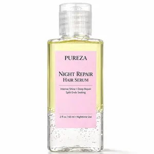 Pureza Silk Glow Hair Serum - Enhances Natural Shine & Silky Texture - Lightweight Non-Greasy Formula for Daily Care - 2 fl oz / 60 ml