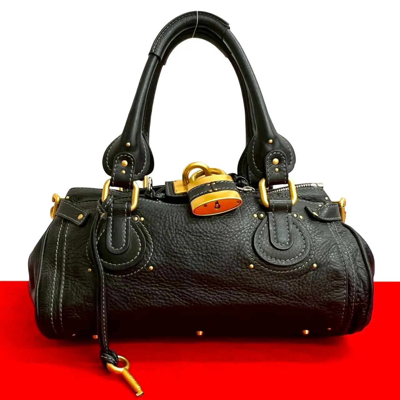 Pre-owned Chloé Calfskin Shoulder Bags Chloe Paddington Leather Handbag