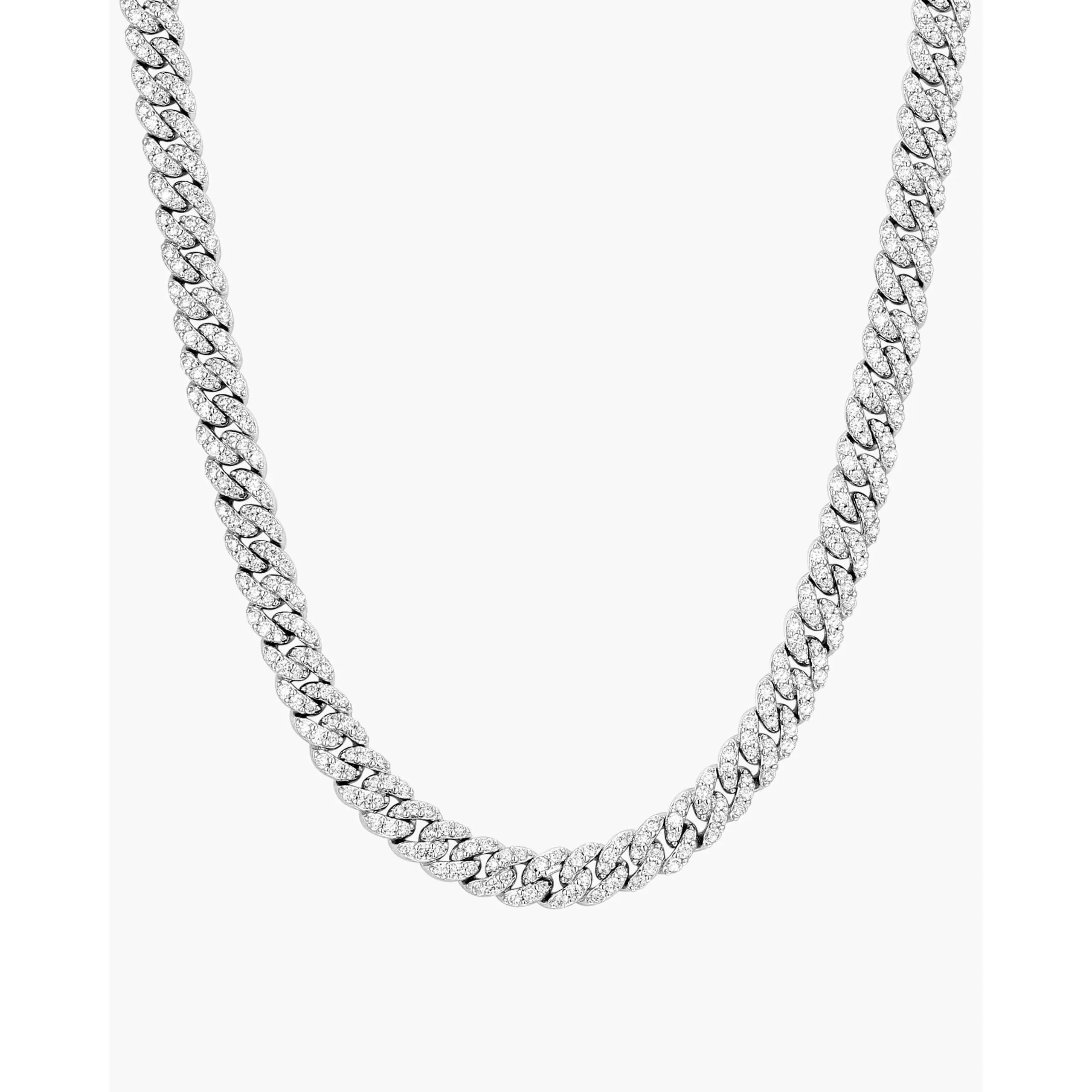Iced Out Prong Chain 【5mm】 Silver 【公式通販】