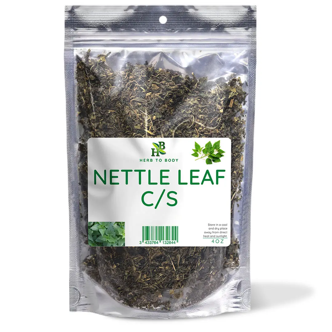 Nettle Leaf – 4 oz (113 g) | Cut & Sifted Dried Nettle for Herbal Tea & Cooking | Herb To Body