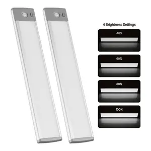 VEVOR Under Cabinet Lighting,  , 2 PCS, 40 LED Motion Sensor Lights, Rechargeable Battery Operated Closet Lights with Remote Control, Wireless Under Counter Light for Cabinets, Bookshelf, Stair, Hallway
