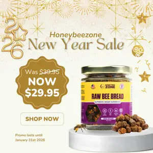 Honeybeezone Raw Bee Bread Granules – 100% Natural Superfood (3.5 oz, Non-GMO, Gluten-Free)
