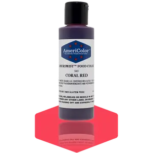 AmeriColor, Coral Red, 4.5 Ounce, AmeriMist Airbrush Food Coloring