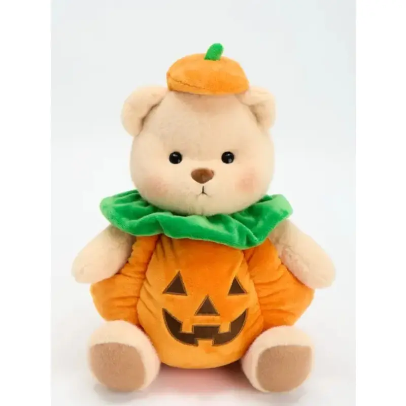 Halloween Spooky Pumpkin Bear - Handmade Teddy Bear, Soft Adorable Stuffed Animal Gift for Kids, Stuffedanimals
