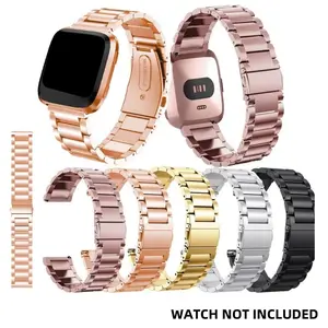 Stainless Steel Watch Band (Band Only), 1 Count Replacement Watch Band for Fitbit Versa /Versa2/Versa Lite, Smart Watch Strap, Smart Watch Accessories