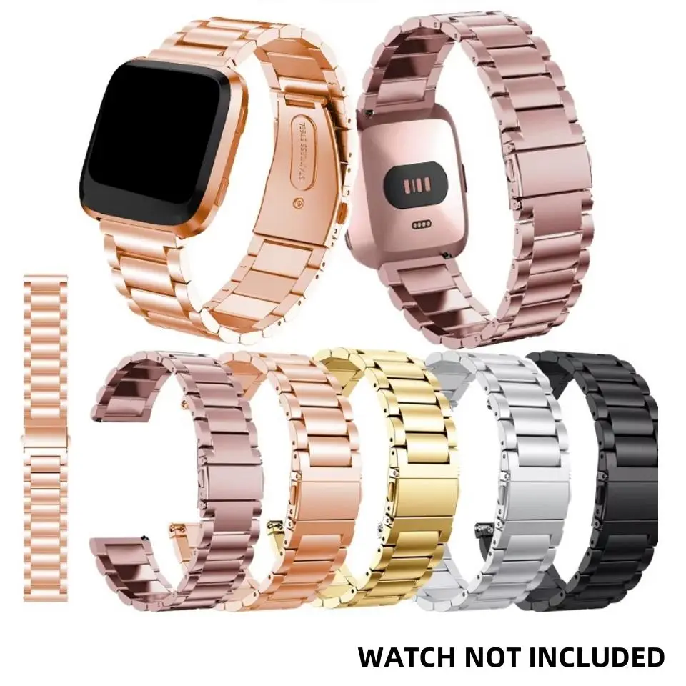 Stainless Steel Watch Band (Band Only), 1 Count Replacement Watch Band for Fitbit Versa /Versa2/Versa Lite, Smart Watch Strap, Smartwatch Accessories, Wearable Tech Accessories