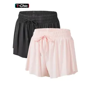 Women’s solid-color adjustable drawstring shorts—casual, comfortable, lightweight, breathable summer bottoms for daily outdoor wear