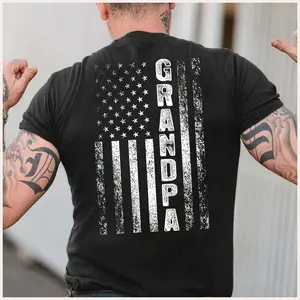 Patriotic Grandpa Shirt - Perfect Gift for Grandkids to Papa, Classic Unisex Tee for Father's Day, Birthdays, and Special Occasions