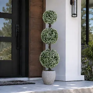 4' Artificial Baby's Breath Topiary Tree