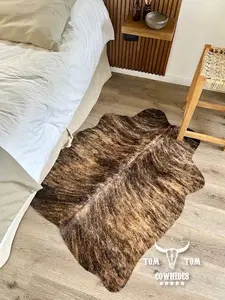 Premium Mini Rug | 4ft x 3,5 ft | Dark Brindle | Natural & Unique | Modern Luxury Decor