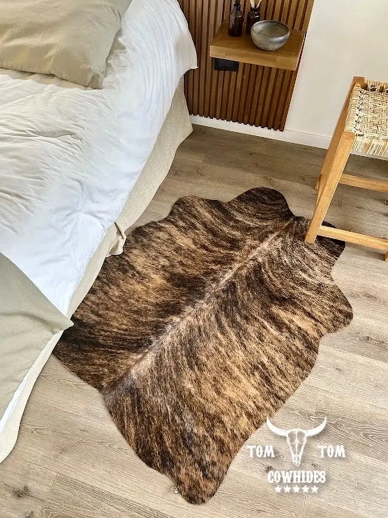 Premium Mini Rug | 4ft x 3,5 ft | Dark Brindle | Natural & Unique | Modern Luxury Decor