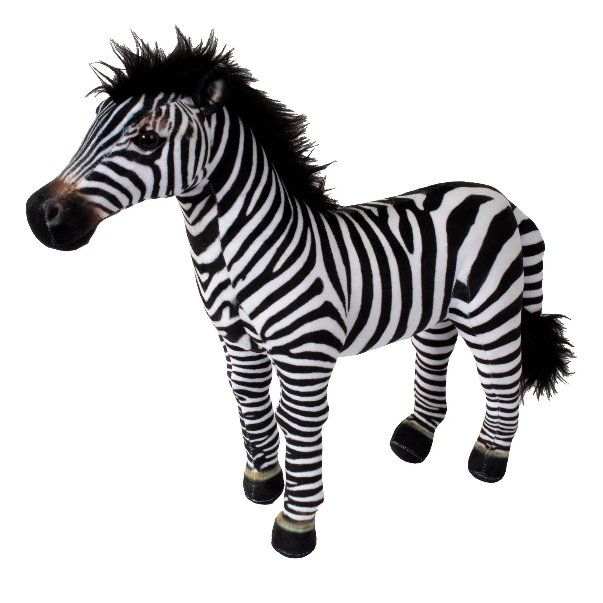 Real Planet™ Black & White Zebra Realistic Plush Stuffed Animal