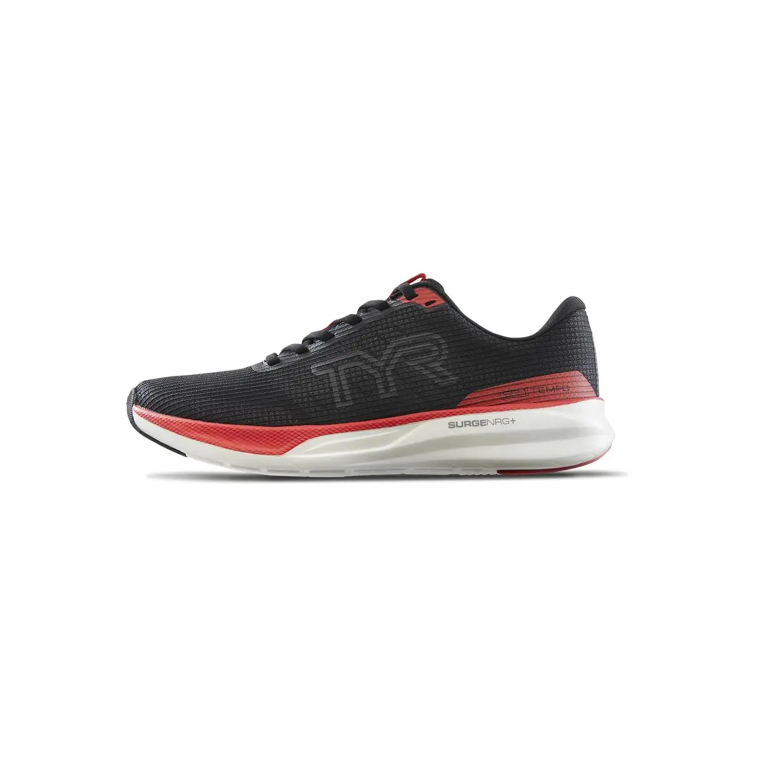 TYR Unisex SR-1 Tempo Running Athletic Shoes Sneaker Black/Red 9 US Men