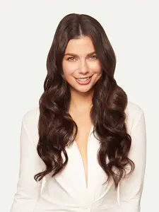 Luxy Hair 20" Seamless Clip-In Hair Extensions – Chocolate Brown | 180g Full Set, 100% Remy Human Hair