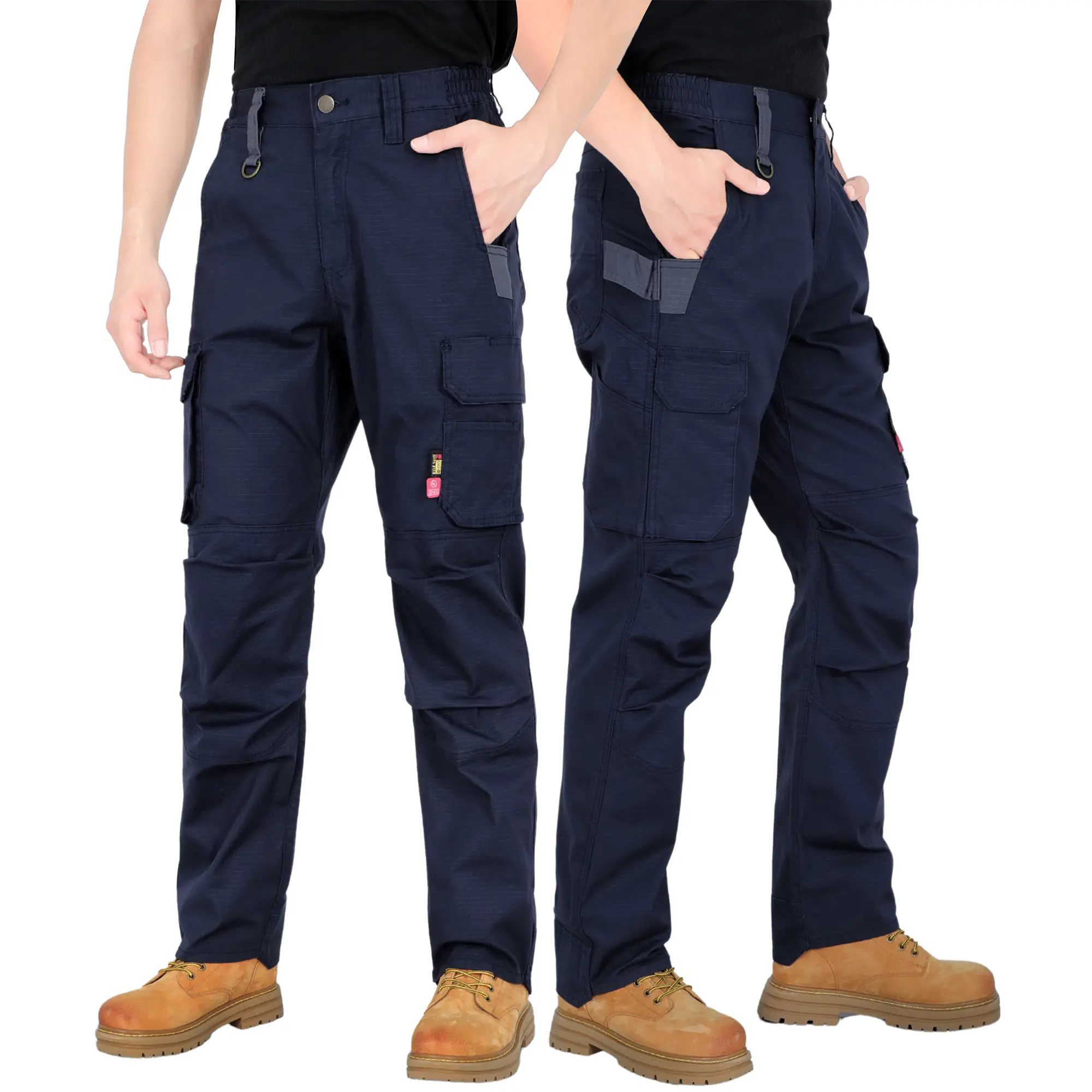 6 oz lightweight ripstop FR stretch cargo reinforced work carpenter pants — 8528