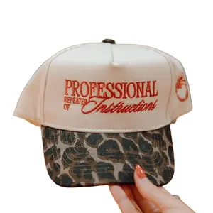 Professional Repeater of Instructions Leopard Vintage Hat with Adjustable Snapback & Bow Apple Side Baseball Cap