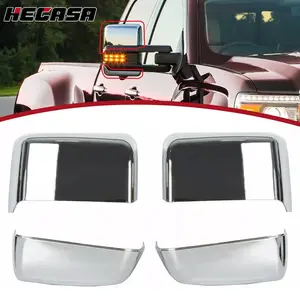 For 2014-2019 Chevy Silverado GMC Sierra Tow Mirror Cap Cover Chrome Left Right