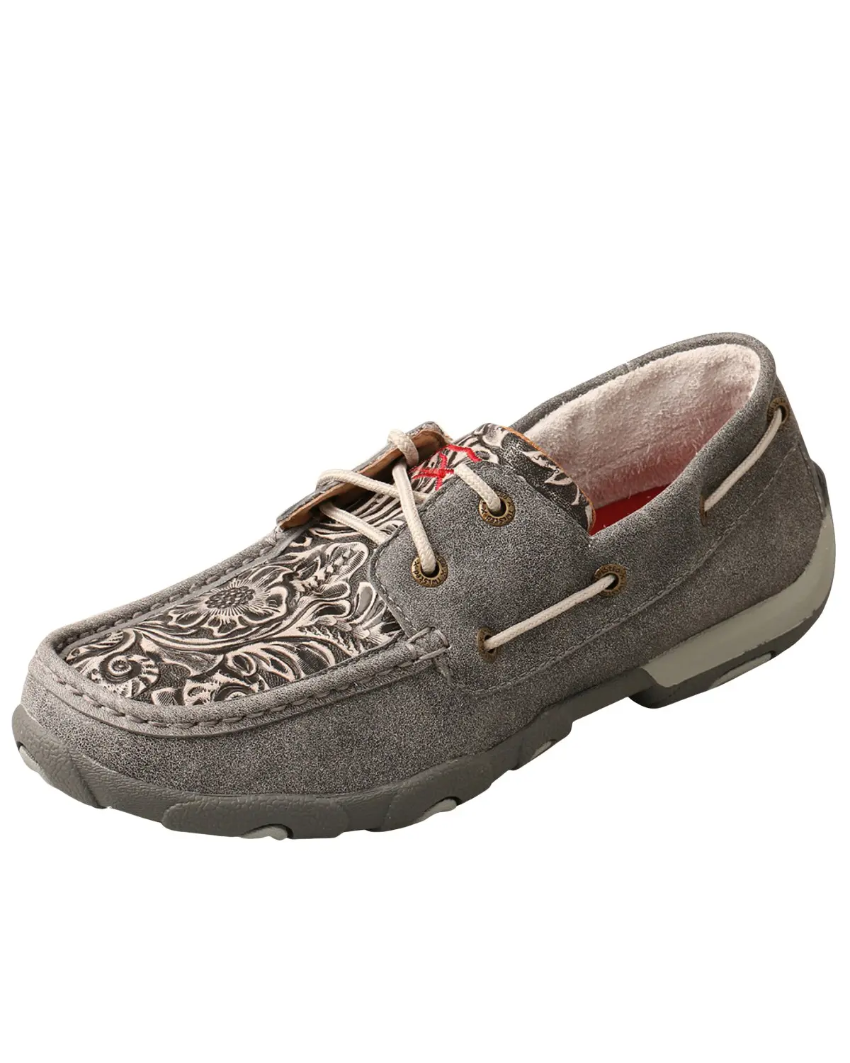 Twisted X Women's Women'S Tooled Boat Shoes Moc Toe - Wdm0130