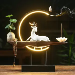 Celestial Moon Incense Burner Lamp - Aromatherapy LED Night Light