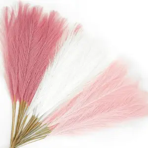 30pcs Faux Pampas Grass - 24 Inch Pink Pampas Grass Home Decor, Artificial Colored Pompas Grass for Room Decor, Flower Arrangement, Wedding Centerpieces and Baby Shower Decorations