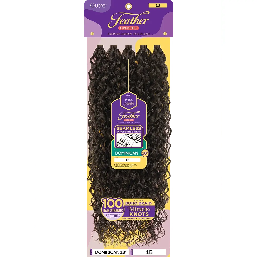 Outre Purple Pack Brazilian - Feather Crochet Dominican 18"