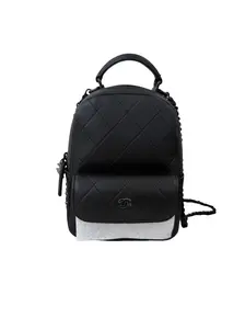 Pre-owned CHANEL leather Backpacks Caviar Quilted CC Mini Classic Backpack Black
