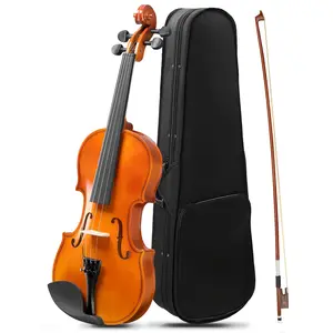 Beginner'S 4/4 Violin Set, Complete Package Including Travel Case, Bow, Extra Strings, Mute, Tuner, Shoulder Rest, And Cleaning Cloth for Students And Adults