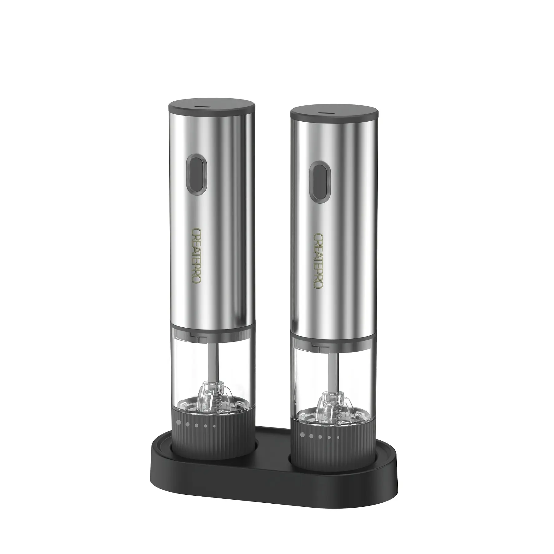 Rechargeable Electric Salt and Pepper Grinder Set, Adjustable Coarseness, Stainless Steel, USB Charging, for Kitchen BBQ Restaurant Wedding Gift