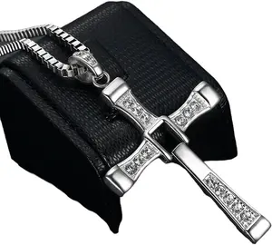 2026 New Stainless Steel Cross Necklace Dominic Toretto Pendant Necklace For Men Women Unisex Jewelry Gifts High Quality Material Glossy Finish