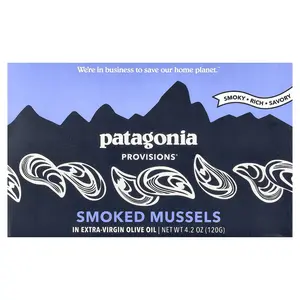 Patagonia Provisions Smoked Mussels In Extra-Virgin Olive Oil , 4.2 oz (120 g)