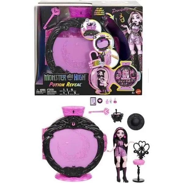 Monster High Potion Reveal Draculaura Doll & Playset  [COLLECTIBLES] Paper Doll, Collectible