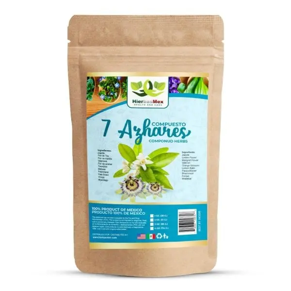 Compuesto 7 Azahares Herbal Compound Tea 4 oz.-113g Natural Mexican Herb Hierba Wild Crafted