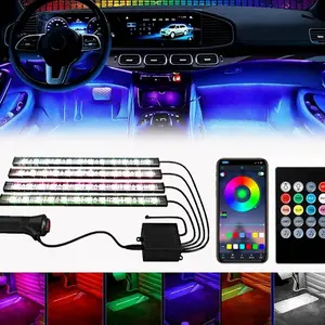 Car LED Strip Lights Multi-Function RGB Interior Bluetooth App Decorative