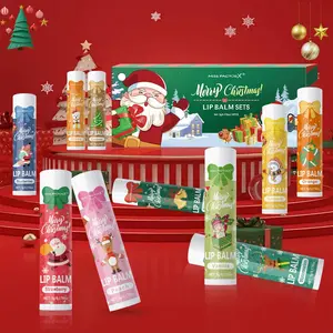 10PCS Christmas Lip Balm Set - Deep Hydration, Lip Moisturizing and Nourishing, Brightening Lip Color