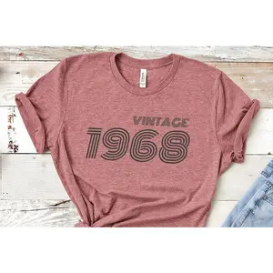 Vintage 1968 Birthday T-Shirt 1968 TShirt Retro Shirt 55 Birthday Gift 1968 Birthday Gift For Him Gift For Her Vintage 1968 Shirt 1968 Tee