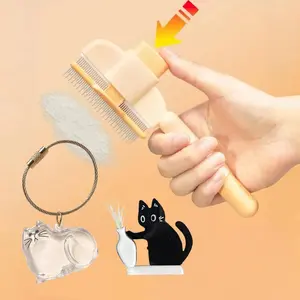3 Pack Cat Memorial Set, Cat Hair Storage Capsule, Cat Whiskers Magnet, Cat Grooming Comb, Pet Memorials, Keychain Pendant Collection, Keychain Accessories, Keychain Charm