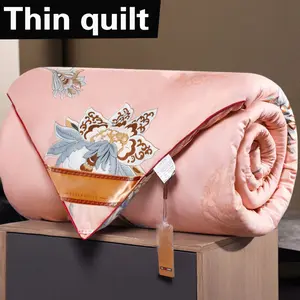 "Chinese pattern quilt" quilt thin quilt air-conditioned quilt in spring and summer double quilt silk cotton quilt home quilt hotel soft quilt close-fitting and comfortable